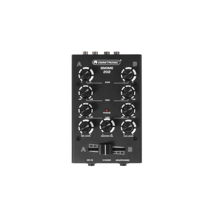 OMNITRONIC GNOME-202 Mini Mixer nero - KaotikaStore - 4026397514094