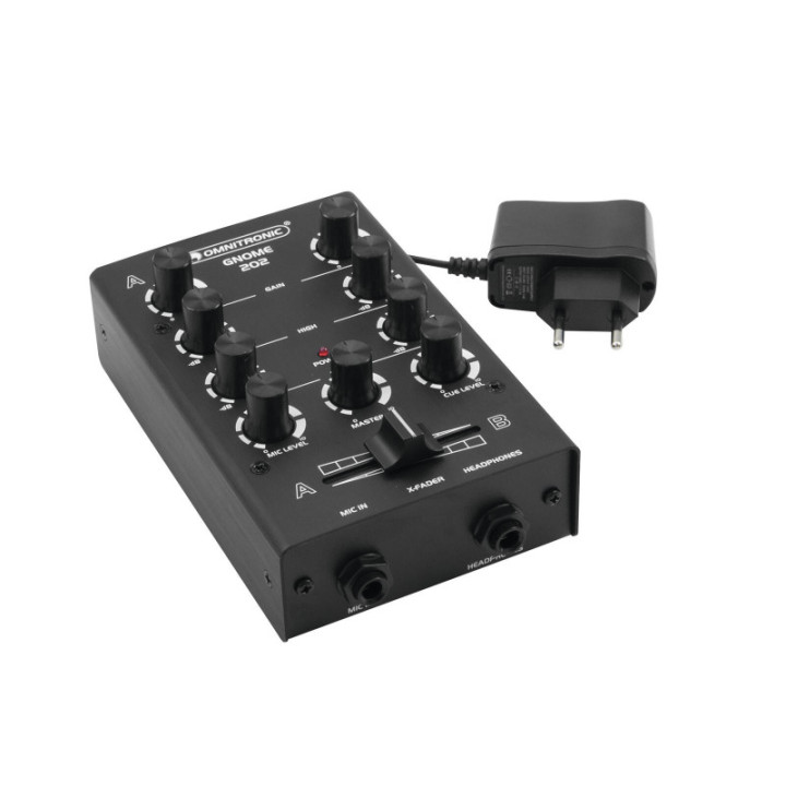 OMNITRONIC GNOME-202 Mini Mixer nero - KaotikaStore - 4026397514094