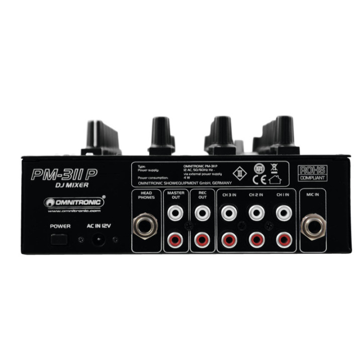OMNITRONIC PM-311P Mixer per DJ con lettore - KaotikaStore - 4026397696578