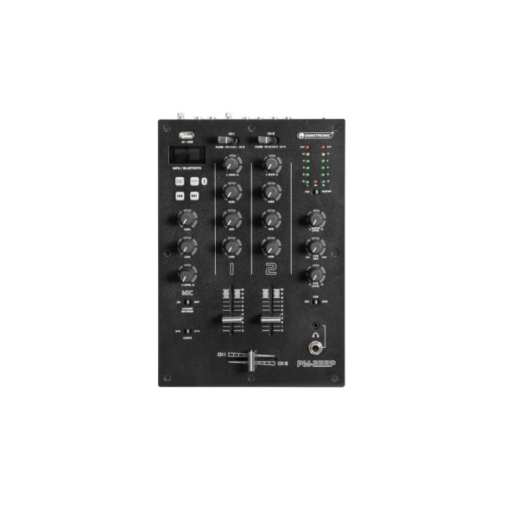 OMNITRONIC PM-222P Mixer per DJ a 2 canali con lettore - KaotikaStore - 4026397704808