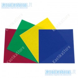 Set fogli PAR-64 gelatina 4 pezzi 24x24cm giallo rosso verde blu colore per fari filtri