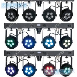 Showtec Compact Power Lightset 4 RGBW con palo e borsa sistema completo fari piatti RGB