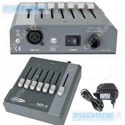 Showtec SDC-6 DMX controller semplificato fino 6 canali per settaggio fari ed effetti luce