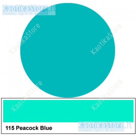 Gelatina BLU TURCHESE, PAVONE 122x50cm per fari PAR filtri colorati foglio colore