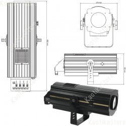 Eurolite LED SL-350 DMX Search Light seguipersona occhio di bue effetto luce spot