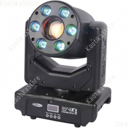 Showtec Shark Combi Spot One LED 30W + 6xRGB wash testa mobile luci discoteca testa rotante DMX