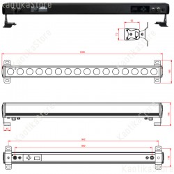 Showtec Cameleon Bar 16 Q4 per esterno 4-in-1 RGBW LED BAR DMX effetto luce barra discoteca outdoor