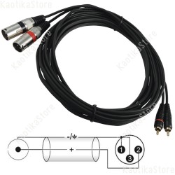 Omnitronic Cavetto  XC2-60 2 x XLR maschio / 2 x RCA maschio 6m