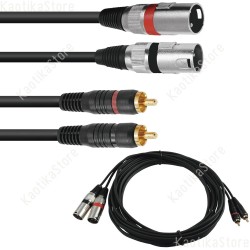 Omnitronic Cavetto  XC2-60 2 x XLR maschio / 2 x RCA maschio 6m