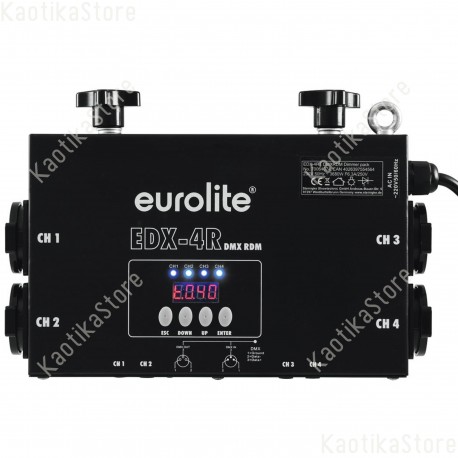 Eurolite EDX-4RT DMX RDM Truss Dimmer Pack centralina luci fari PAR faro teatrale Eurolite EDX-4RT DMX RDM Truss Dimmer Pack centralina luci fari PAR faro teatrale