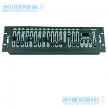 Centralina Botex SDC-16 DMX 16 canali manuali scanner controller semplificato per settaggio fari DMX