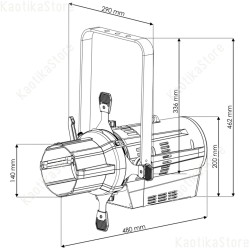 Showtec Performer Profile 600 DDT solo corpo faro teatrale LED spettacolo noleggio 