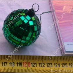 Sfera specchiata 5cm verde decorazione natale mini palla specchi vetro palletta