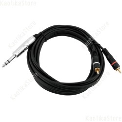 Omnitronic cavo AL-30 jack 6,3 stereo 2 connettori RCA 3 metri