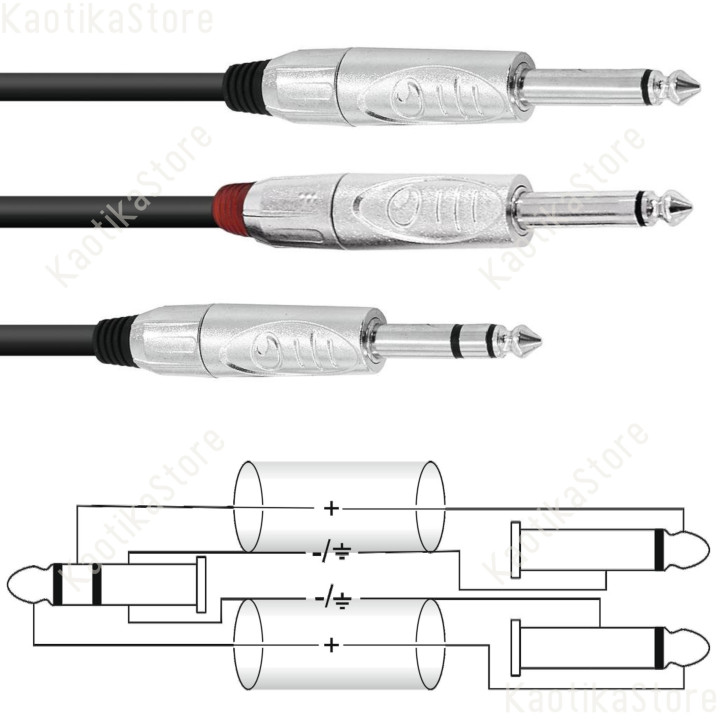 30225220 AK-30 Omnitronic cavo 1 x Jack 6.3mm stereo / 2 x Jack mono lunghezza 3 metri ean 4026397230215