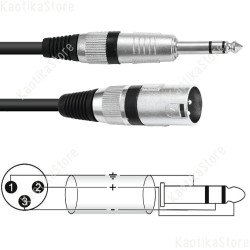 30225196 Omnitronic cavetto XK-20 XLR-male 6,3 plug stereo cavo OMNITRONIC Adaptercable XLR(M Jack stereo ean 4026397300635