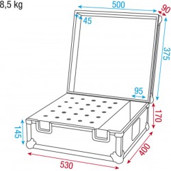 D7358B Dap Audio Flightcase per trasporto di 25 microfoni valigetta porta palmare Pro Case for 25 mics ean 8717748039736 