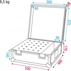 D7358B Dap Audio Flightcase per trasporto di 25 microfoni valigetta porta palmare Pro Case for 25 mics ean 8717748039736 