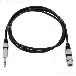 30225182 Omnitronic cavetto XLR female/ 6,3 plug stereo 2 metri di lunghezza cavo da XLR femmina a jack stereo 6.3 4026397300505