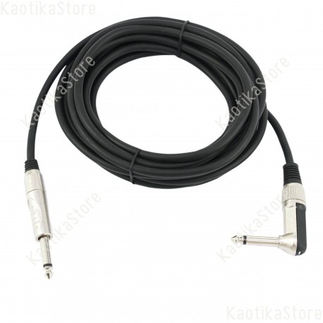 Omnitronic cavo WGK-500 6,3 plug to 6,3 plug 90° 5 metri 6,3 JACK/JACK MONO 90° per chitarra basso casse attive Omnitronic cavo WGK-500 6,3 plug to 6,3 plug 90° 5 metri 6,3 JACK/JACK MONO 90° per chitarra basso casse attive