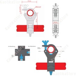 Showtec 70353 gancio doppio supporto tubi 48-51mm luci discoteca fari teatro aliscaf ganci per americana ean 8717748022103