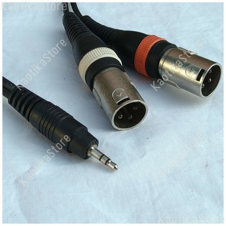 OMNITRONIC 30225157 Adaptercable 3.5 Jack 2xXLR(M)  adattatore mini jack 3,5mm stereo doppio XLR mono PC notebook connettore