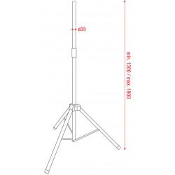 DAP Audio D8426 Air Pressure Speaker stand 35mm  palo treppiede supporto casse attive e passive ean 8717748214720