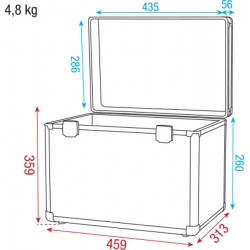 D7011 Dap Flightcase per trasporto fari PAR Compact Tri ean 8717748319203 DAP CASE FOR 4X FLAT PAR