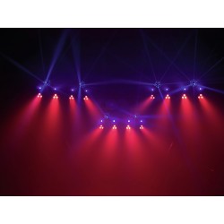 51741094 EUROLITE LED KLS laser bar FX light set sistema completo faretti spot UV mini mushroom LED ean 4026397684681