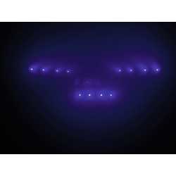 51741094 EUROLITE LED KLS laser bar FX light set sistema completo faretti spot UV mini mushroom LED ean 4026397684681