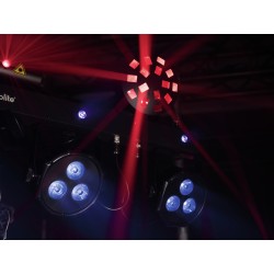 51741094 EUROLITE LED KLS laser bar FX light set sistema completo faretti spot UV mini mushroom LED ean 4026397684681