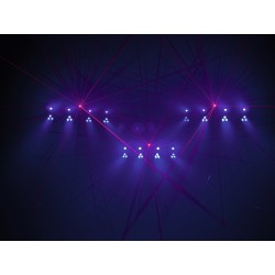 51741094 EUROLITE LED KLS laser bar FX light set sistema completo faretti spot UV mini mushroom LED ean 4026397684681