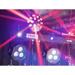 51741094 EUROLITE LED KLS laser bar FX light set sistema completo faretti spot UV mini mushroom LED ean 4026397684681