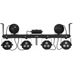 51741094 EUROLITE LED KLS laser bar FX light set sistema completo faretti spot UV mini mushroom LED ean 4026397684681