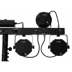 51741094 EUROLITE LED KLS laser bar FX light set sistema completo faretti spot UV mini mushroom LED ean 4026397684681