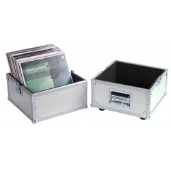 Flightcase Roadinger Record Case Pro ALU 50/50, 100LP valigia rigida porta  dischi vinile dj