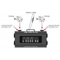 50370 Showtec Lightbrick dimmer controller centralina luci piccolo banco regia fari PAR faro teatrale ean 8717748017376