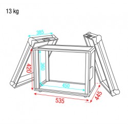 D7533B Showgear Compact Effect Case DoubleDoor Case 8HE 8 unità doppia porta per trasporto e protezione merce 8717748262240