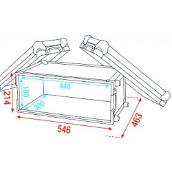 Showgear Compact Effect Case DoubleDoor Case 4HE 4 unità doppia porta per trasporto e protezione merce D7532B ean 8717748262233