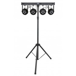 30277 Showtec Compact Power Lightset 4 RGBW con palo e borsa sistema completo fari piatti RGB