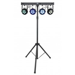 30277 Showtec Compact Power Lightset 4 RGBW con palo e borsa sistema completo fari piatti RGB