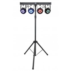 30277 Showtec Compact Power Lightset 4 RGBW con palo e borsa sistema completo fari piatti RGB