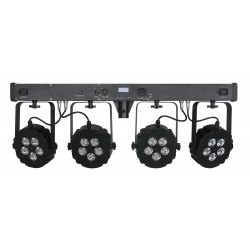 30277 Showtec Compact Power Lightset 4 RGBW con palo e borsa sistema completo fari piatti RGB