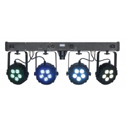 30277 Showtec Compact Power Lightset 4 RGBW con palo e borsa sistema completo fari piatti RGB