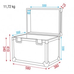 Showger Stack case 2 utility flightcase universale per trasporto impilabile D7421B Dap Audio