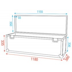 Showgear Stack case 5 utility flightcase universale per trasporto impilabile D7424B Dap Audio