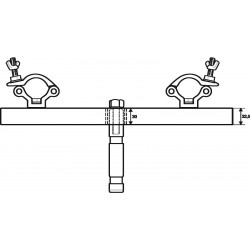 EUROLITE TAH-52 adattatore truss per struttura treppiede 59006820 EAN 4026397491227