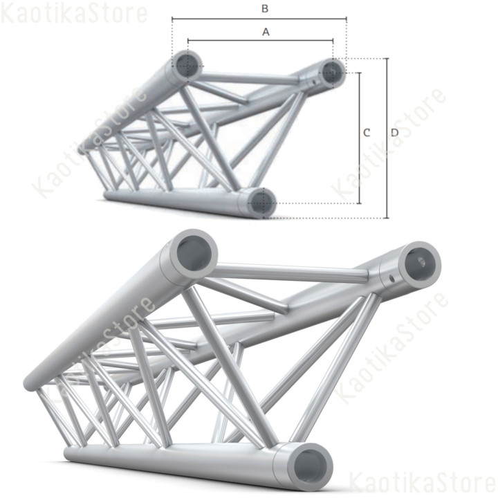 Milos Truss triangolore PRO-30 GT dritto 1000mm americana supporto luci traliccio 1 metro palco live arredamento GT30100