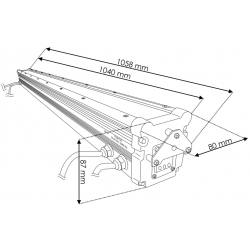 42685 Showtec Cameleon Bar 24/1 UV Barra 24 x 2 W LED luce viola blacklight nera plafoniera ultravioletti party fluo