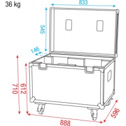 Infinity Case for 2x iW-1915 flightcase baule valigia specifico per una coppia di testa mobile led D7028